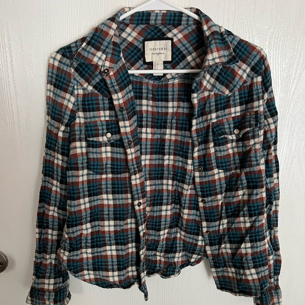red, white & blue flannel